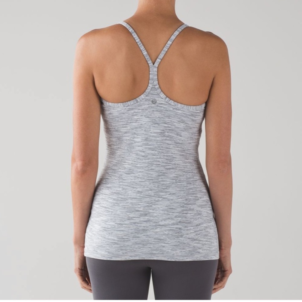 Lululemon heathered grey Power Y Tank- #3